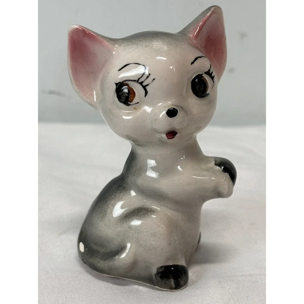 Vtg Kitty Cat Salt And Pepper Shakers Made In Japan